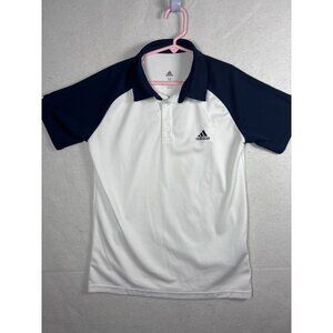 Adidas Climalite Mens Polo Shirt White & Navy M